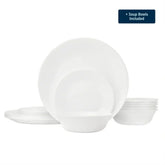 Corelle® Winter Frost White Dinnerware Set – Service for 6 + Soup Bowls