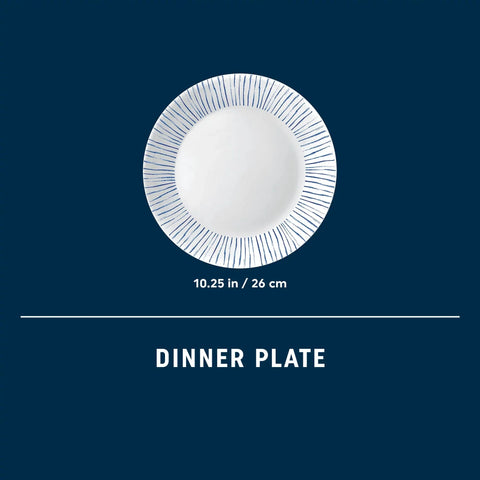 Corelle® Botanical Stripes 10.25" Dinner Plate, 6 pack