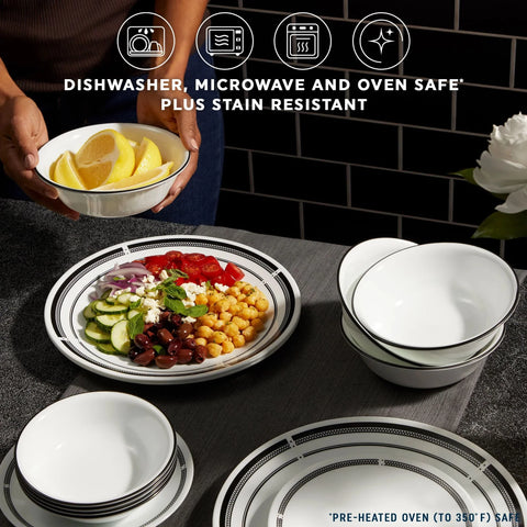 Corelle® Brasserie 18-piece Dinnerware Set, Service for 6