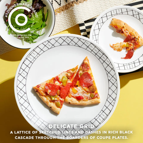 Corelle® Delicate Grid 18-piece Dinnerware Set, Service for 6