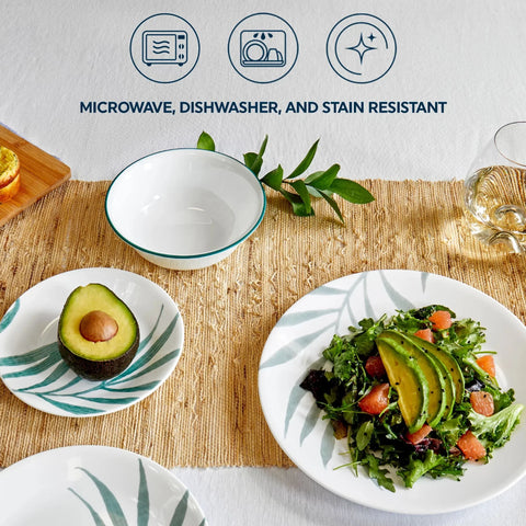 Corelle® Solar Print 18-piece Dinnerware Set, Service for 6